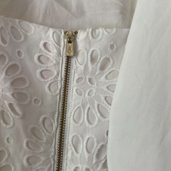 LILLY PULITZER White Crochet Mini Dress - Size 0 - Beautiful Condition! - Picture 4 of 7